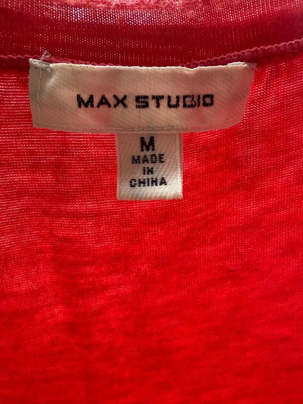 Max Studio Sleeveless Coral-Red Jersey Maxi Dress Comfort Beachy Vacation Breezy - Picture 2 of 4